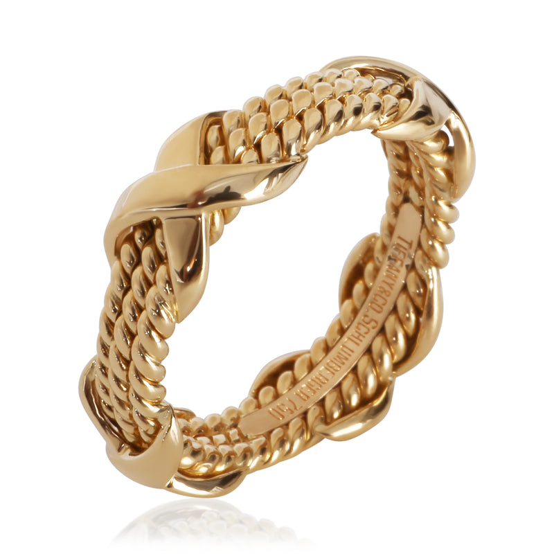 Tiffany & Co. Yellow Gold Schlumberger X Ring 18k