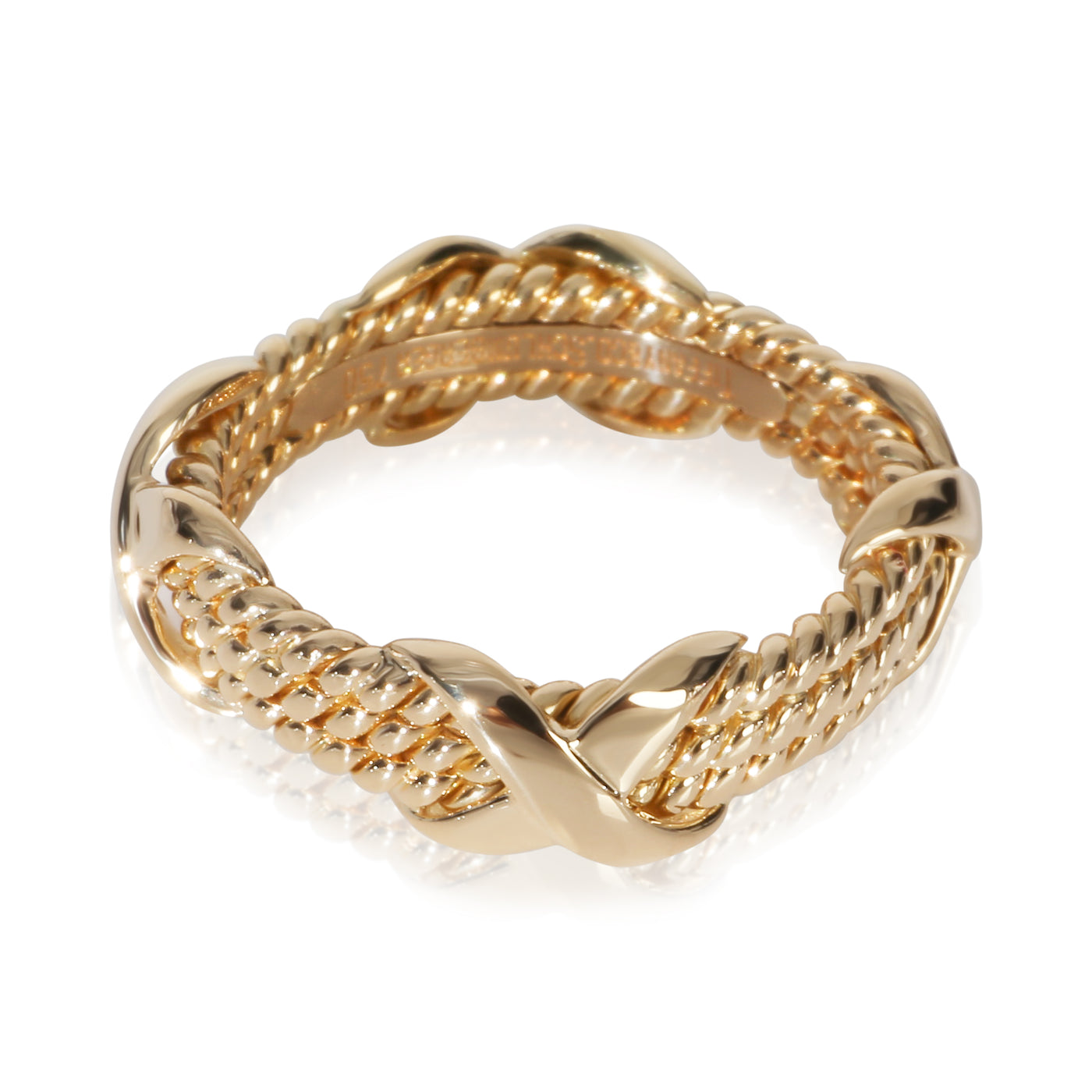 Tiffany & Co. Yellow Gold Schlumberger X Ring 18k