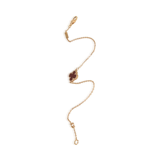 Van Cleef & Arpels Rose Gold Carnelian Sweet Alhambra Bracelet 18k