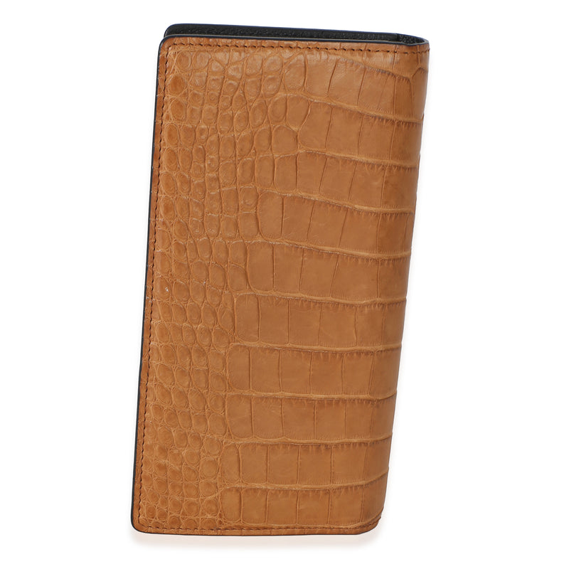 Louis Vuitton Tan Alligator Monogram Brazza Wallet Exotic
