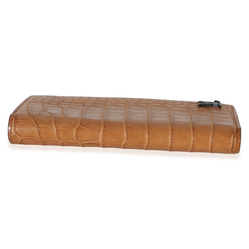 Louis Vuitton Tan Alligator Monogram Brazza Wallet Exotic