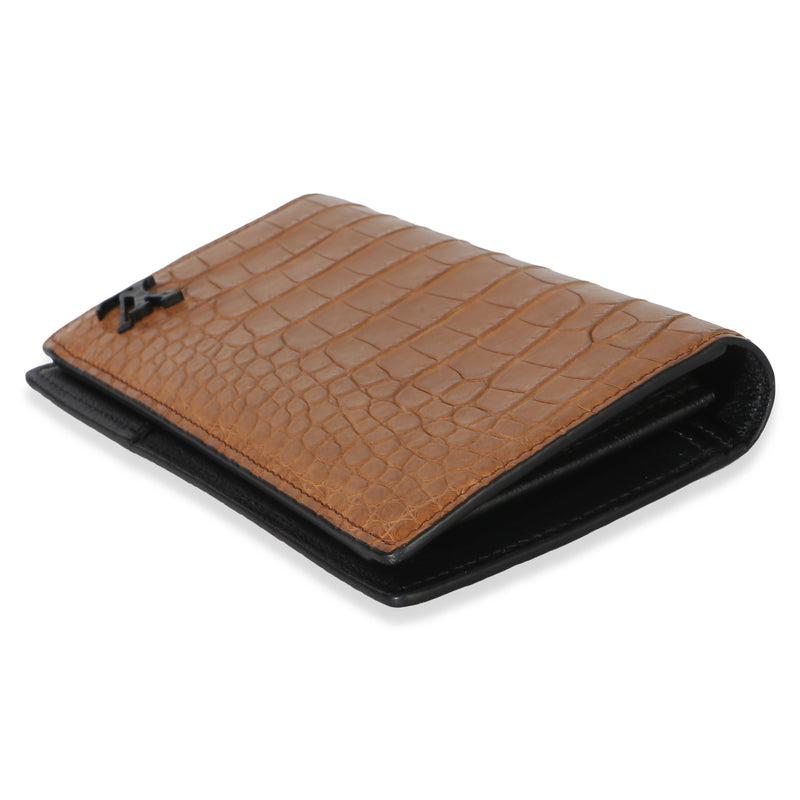 Louis Vuitton Tan Alligator Monogram Brazza Wallet Exotic