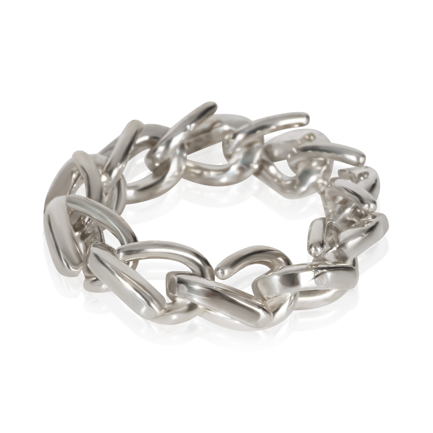 Tiffany & Co. Sterling Silver Forged Link Ring 925