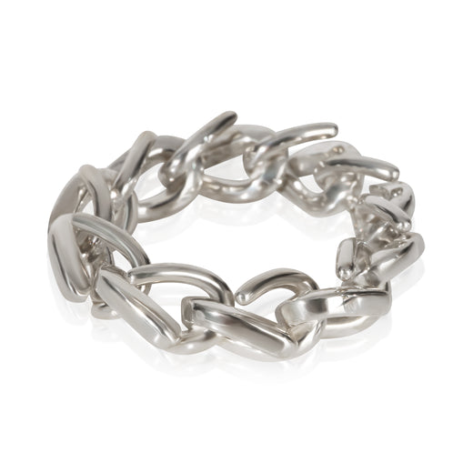 Tiffany & Co. Sterling Silver Forged Link Ring 925