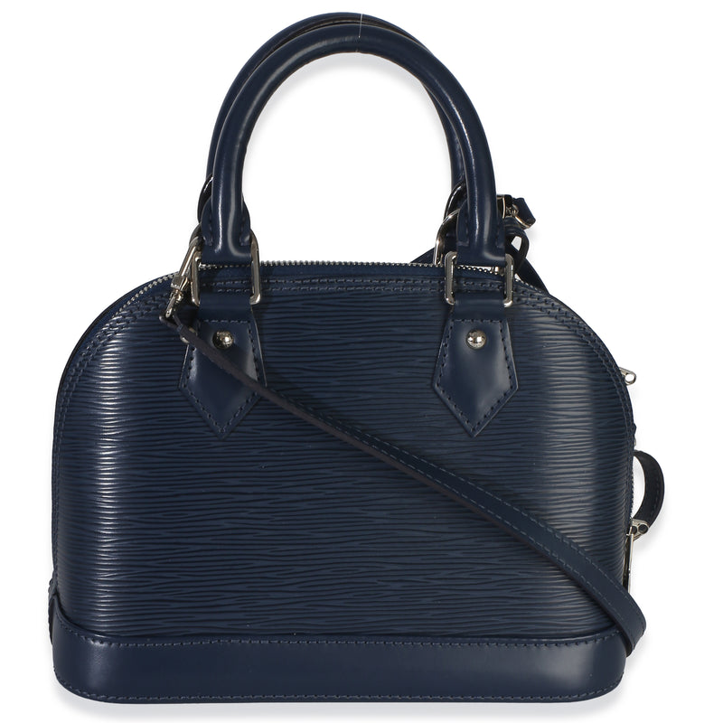 Louis Vuitton Navy Epi Alma Bb Blue Leather Handbag