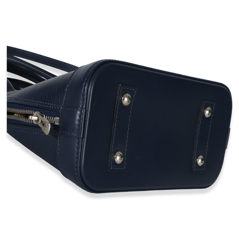 Louis Vuitton Navy Epi Alma Bb Blue Leather Handbag