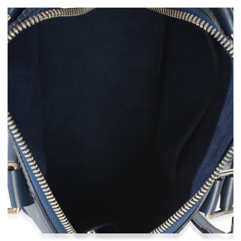 Louis Vuitton Navy Epi Alma Bb Blue Leather Handbag