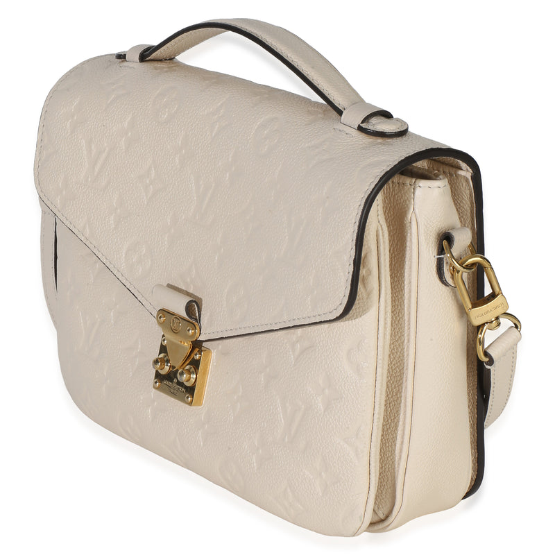 Louis Vuitton Creme Empreinte Pochette Metis Beige Leather Handbag