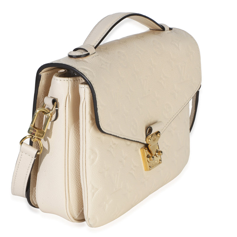 Louis Vuitton Creme Empreinte Pochette Metis Beige Leather Handbag