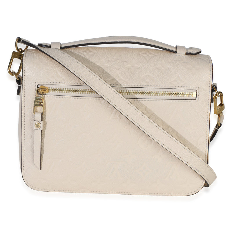 Louis Vuitton Creme Empreinte Pochette Metis Beige Leather Handbag