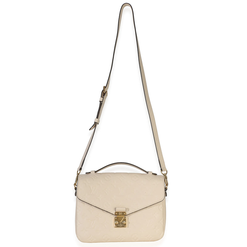 Louis Vuitton Creme Empreinte Pochette Metis Beige Leather Handbag
