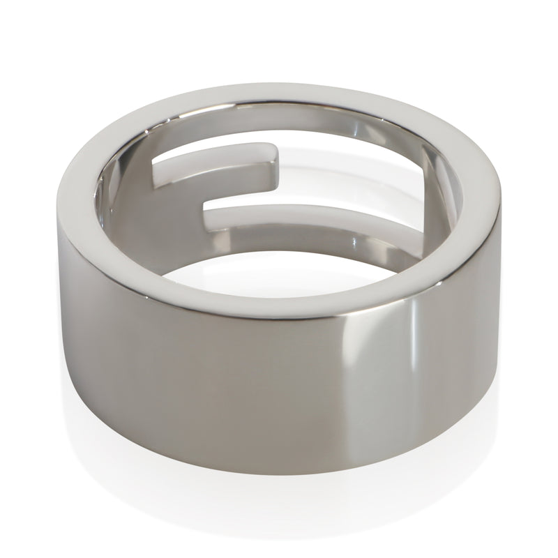 Gucci Sterling Silver Narrow Cutout G Ring 925