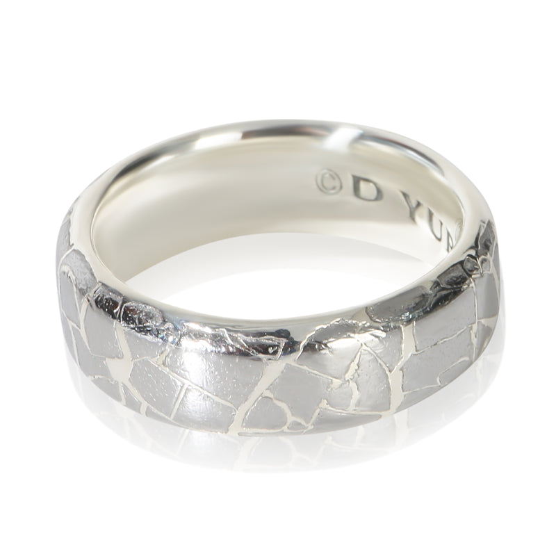 David Yurman Sterling Silver Streamline Meteorite Band 925
