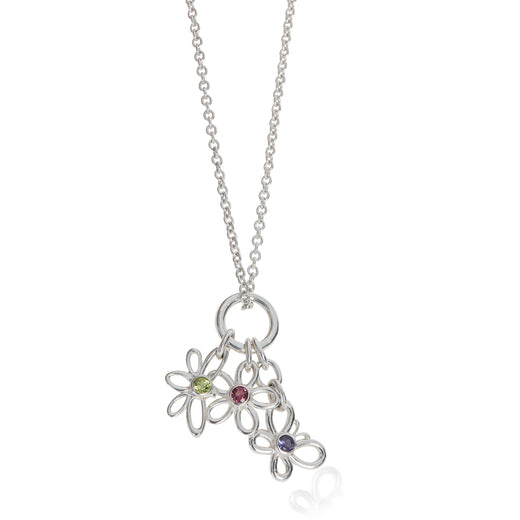 Tiffany & Co. Sterling Silver Flower, Butterfly Dragonfly Charm Pendant 925 Necklace