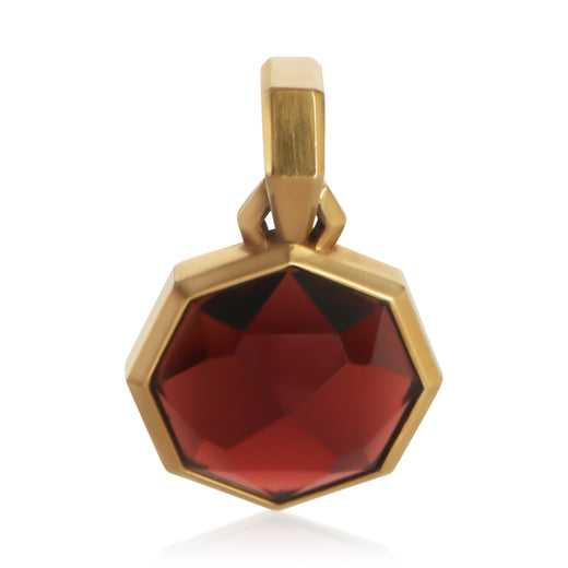 David Yurman Yellow Gold Garnet Pendant 18k