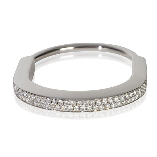 Tiffany & Co. White Gold Diamond Lock Bracelet 18k