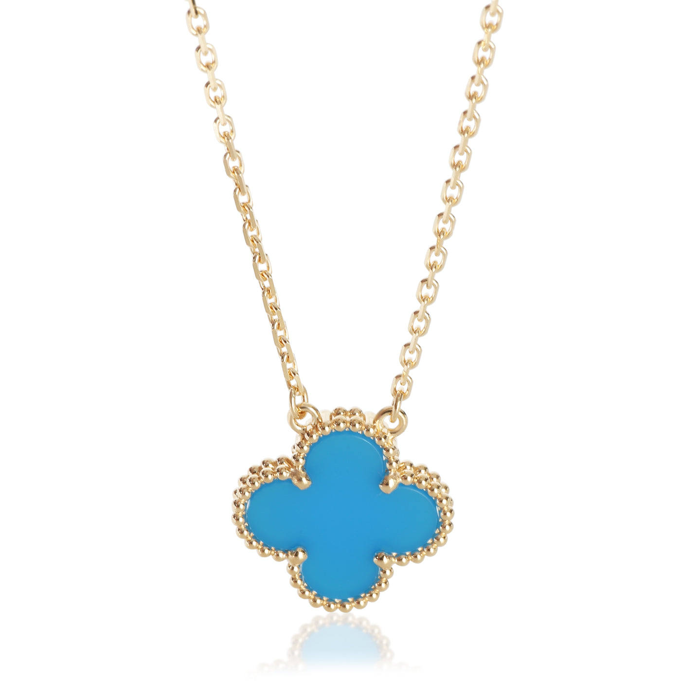 Van Cleef & Arpels Yellow Gold Agate Vintage Alhambra Pendant 18k