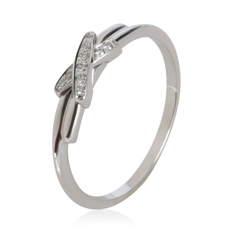 Chaumet White Gold Diamond Jeux De Liens Ring 18k