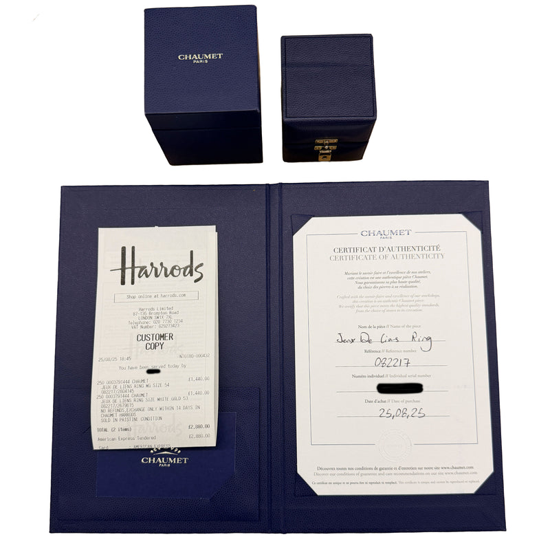 Chaumet White Gold Diamond Jeux De Liens Ring 18k