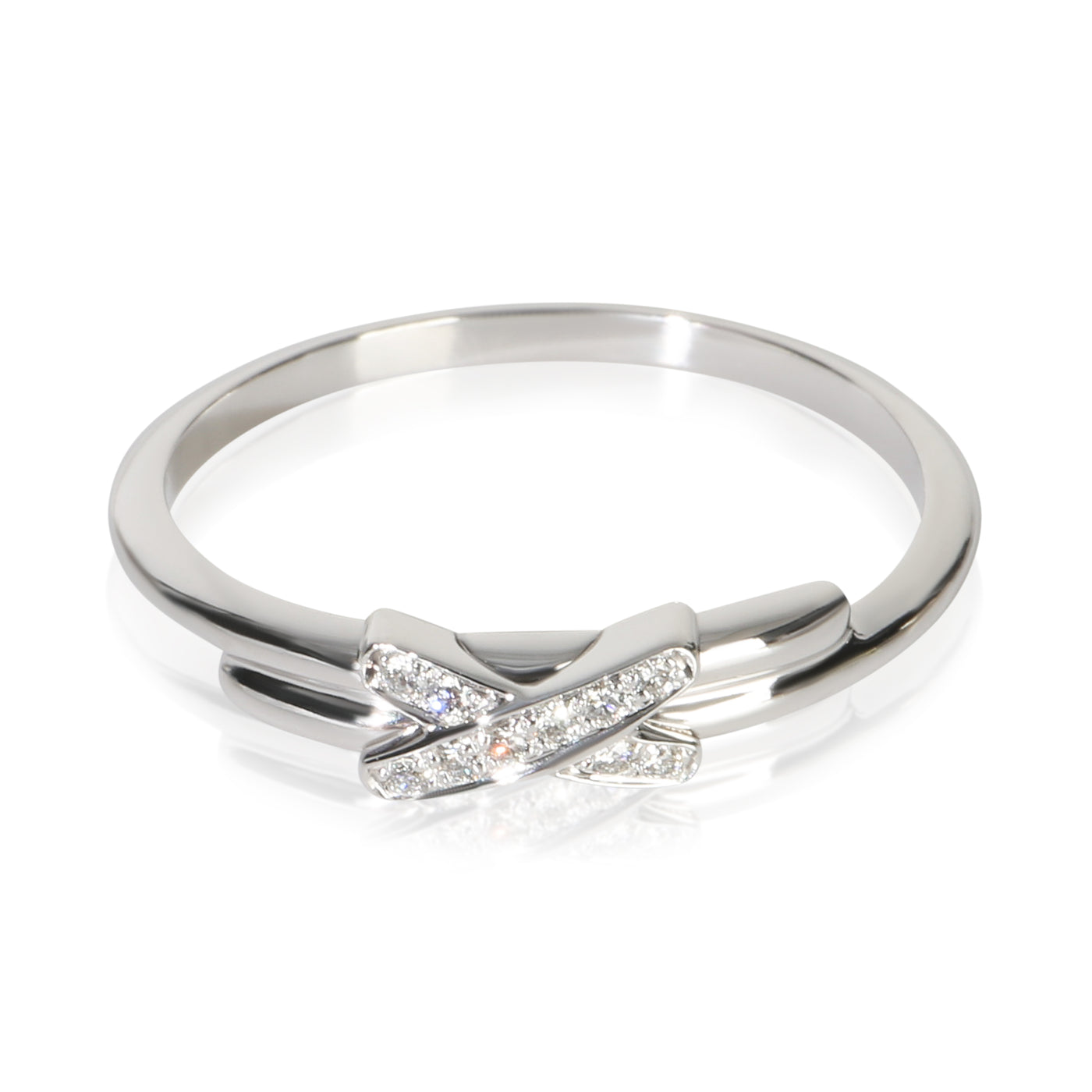 Chaumet White Gold Diamond Jeux De Liens Ring 18k
