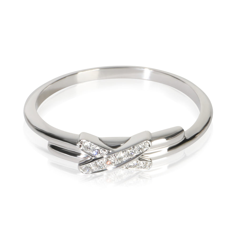 Chaumet White Gold Diamond Jeux De Liens Ring 18k