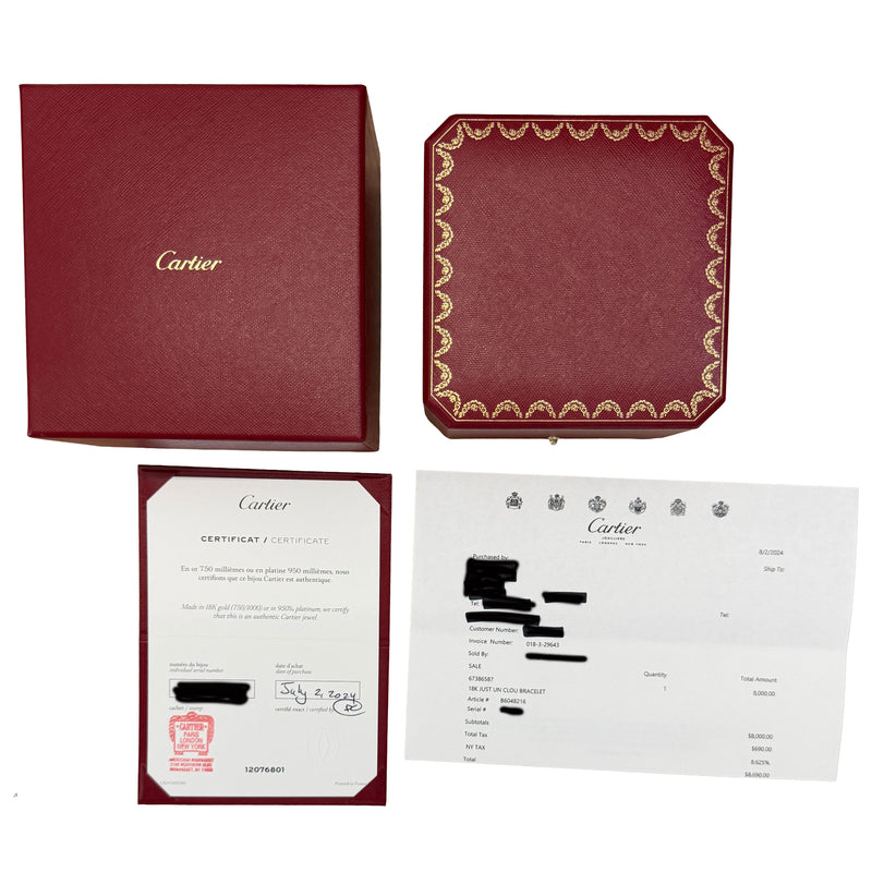 Cartier Yellow Gold Juste Un Clou Bracelet 18k