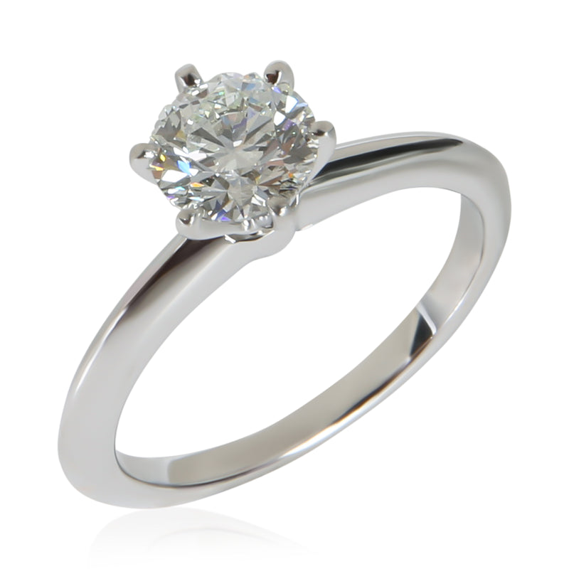 Tiffany & Co. 0.84 Ct Round Brilliant Diamond Engagement Ring 950