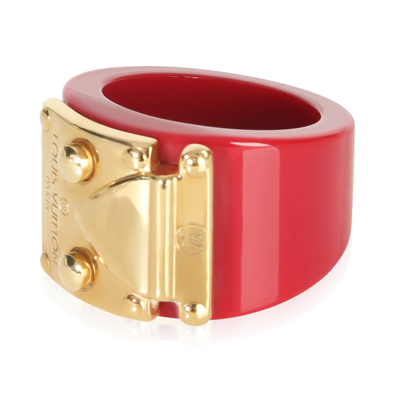 Louis Vuitton Gold-Plated Lock Me Ring