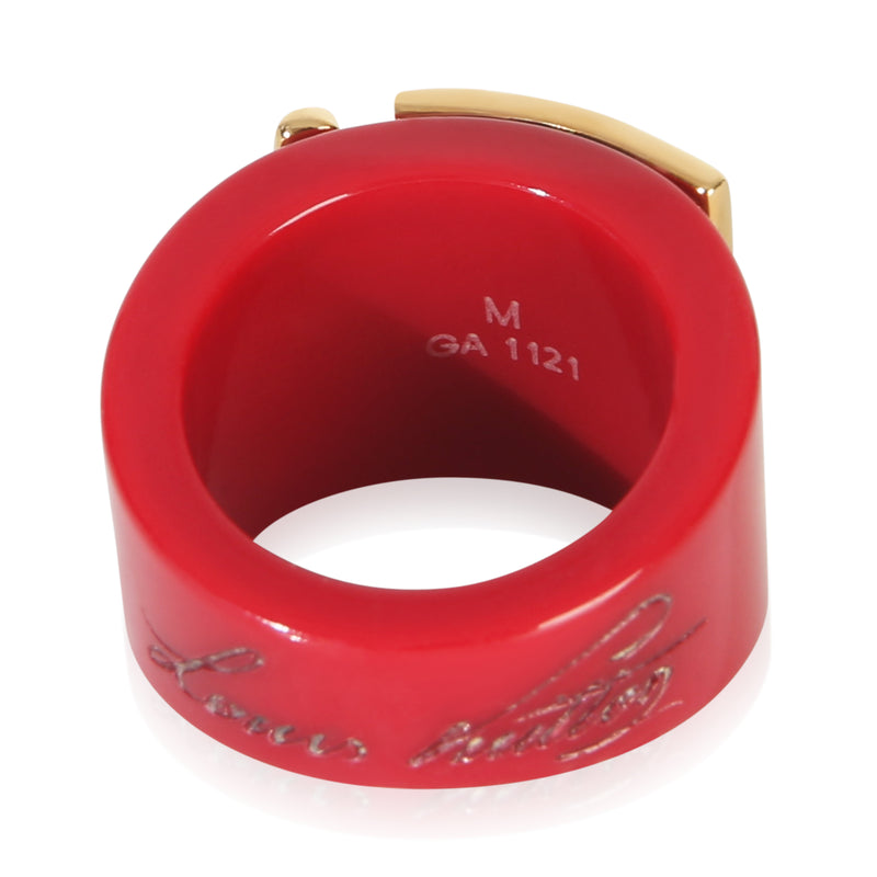Louis Vuitton Gold-Plated Lock Me Ring