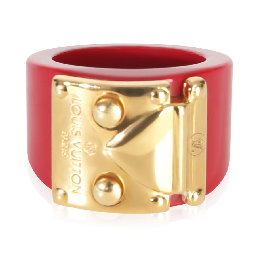Louis Vuitton Gold-Plated Lock Me Ring