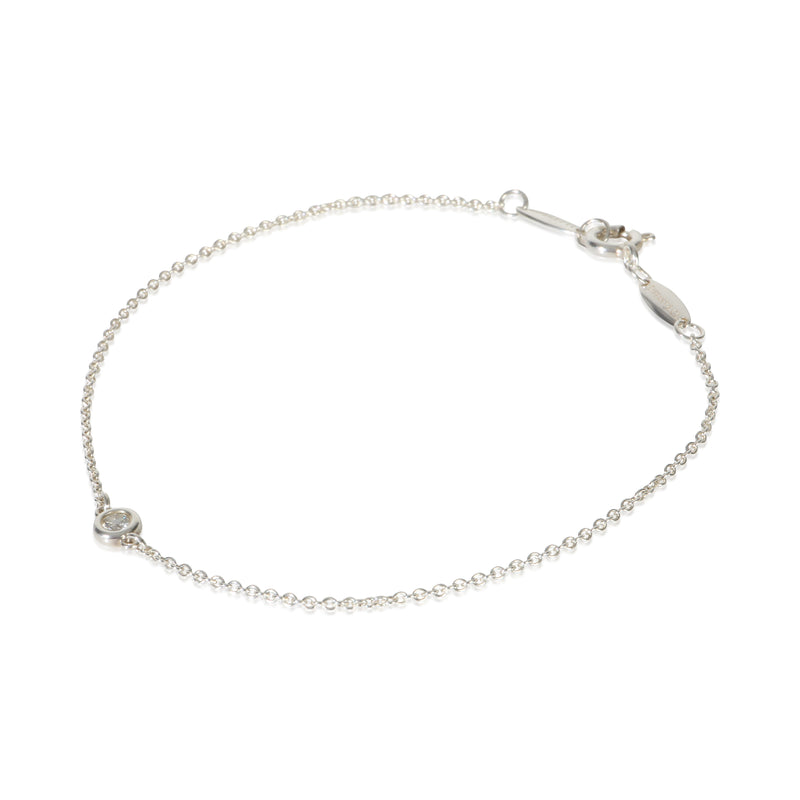 Tiffany & Co. Sterling Silver Diamond Elsa Peretti By The Yard Bracelet 925