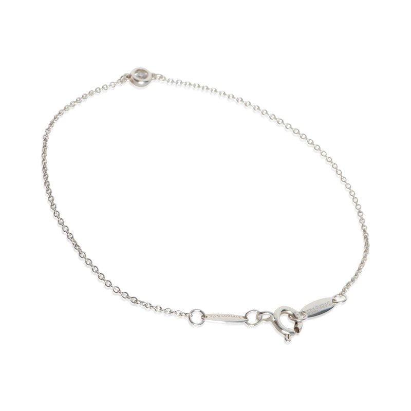 Tiffany & Co. Sterling Silver Diamond Elsa Peretti By The Yard Bracelet 925