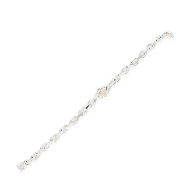Tiffany & Co. Yellow Gold Sterling Silver Makers Mark Bracelet 18k