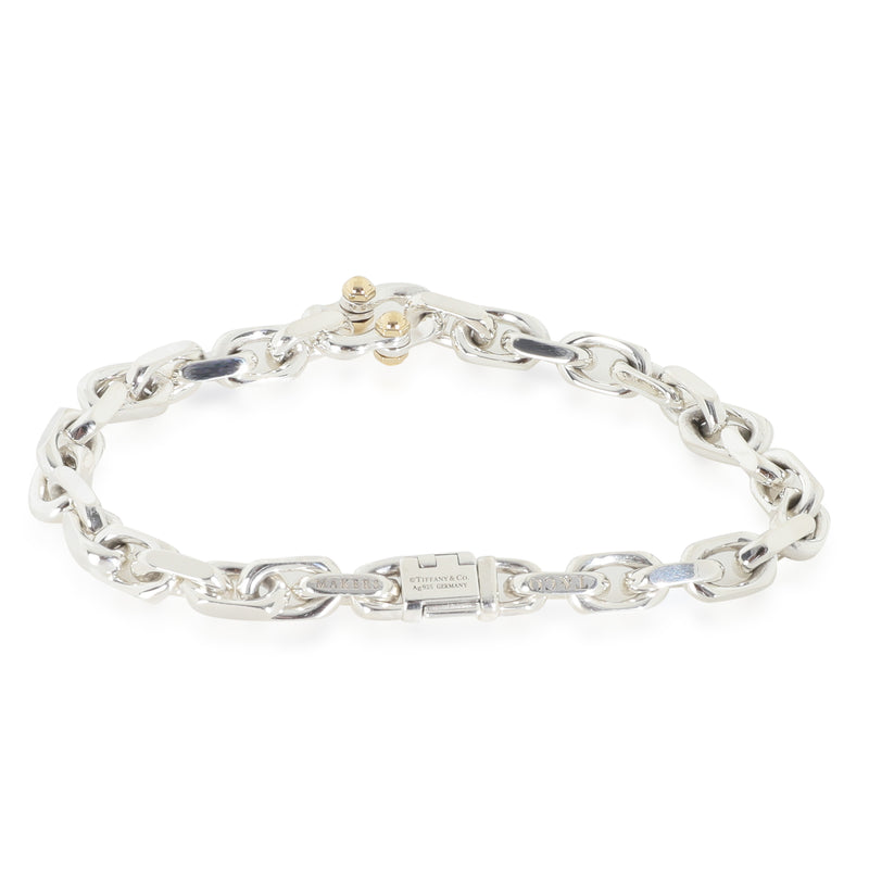 Tiffany & Co. Yellow Gold Sterling Silver Makers Mark Bracelet 18k