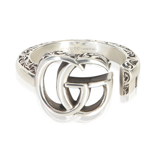Gucci Sterling Silver Gg Marmont Key Motiff Ring 925