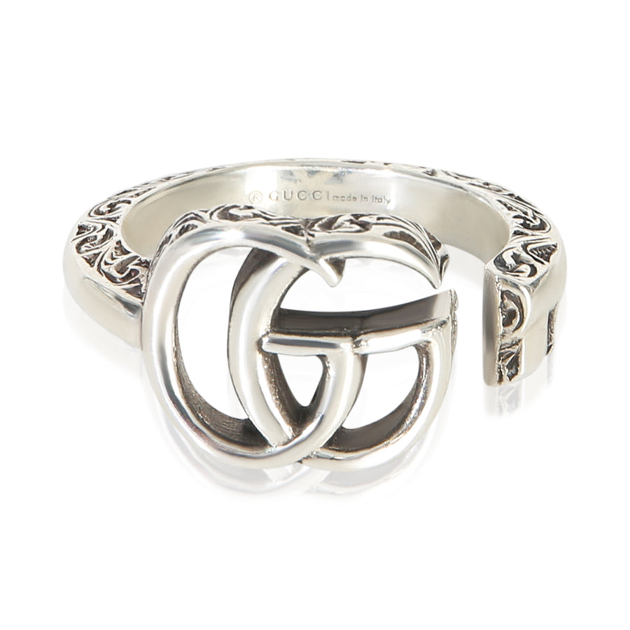 Gucci Sterling Silver Gg Marmont Key Motiff Ring 925