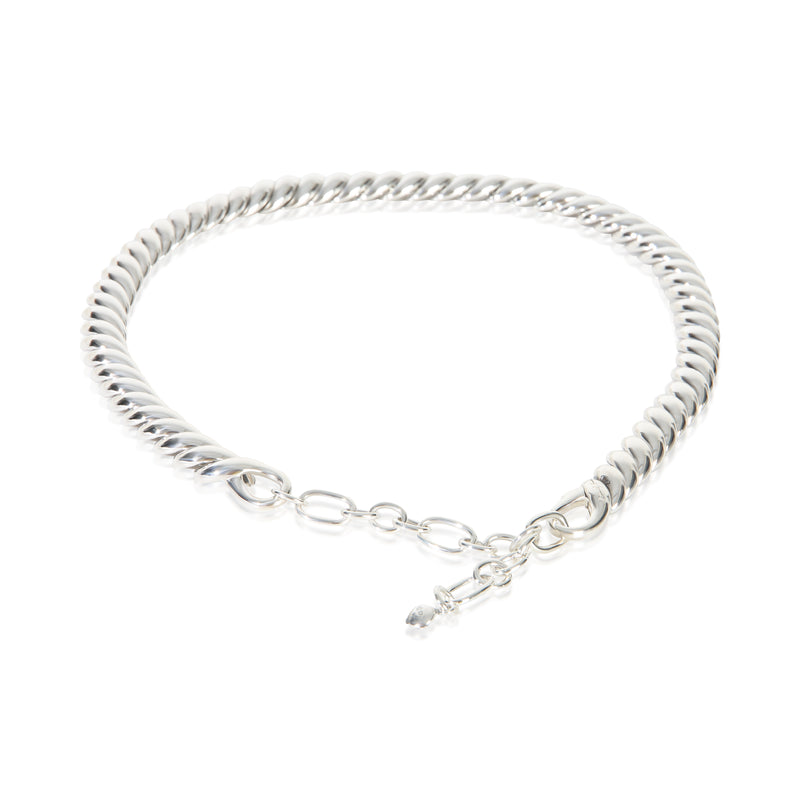 David Yurman Sterling Silver Sculpted Cable Necklace 925