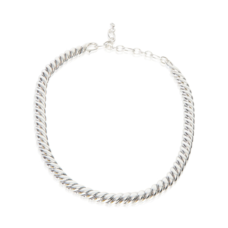 David Yurman Sterling Silver Sculpted Cable Necklace 925