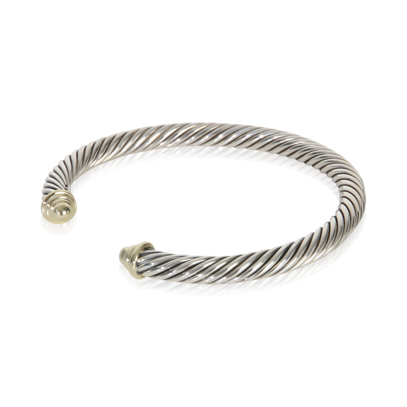 David Yurman Yellow Gold & Sterling Silver Cable Classic Bracelet 14k