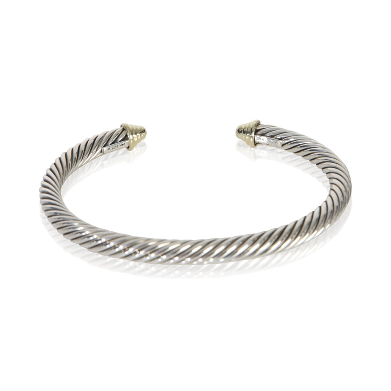 David Yurman Yellow Gold & Sterling Silver Cable Classic Bracelet 14k