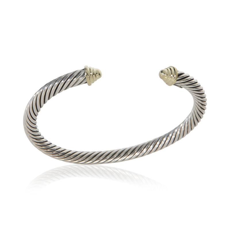 David Yurman Yellow Gold & Sterling Silver Cable Classic Bracelet 14k