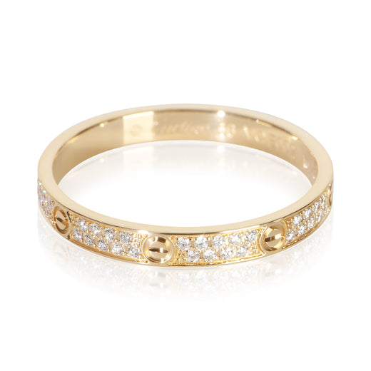 Cartier Yellow Gold Diamond Mini Model Love Ring 18k