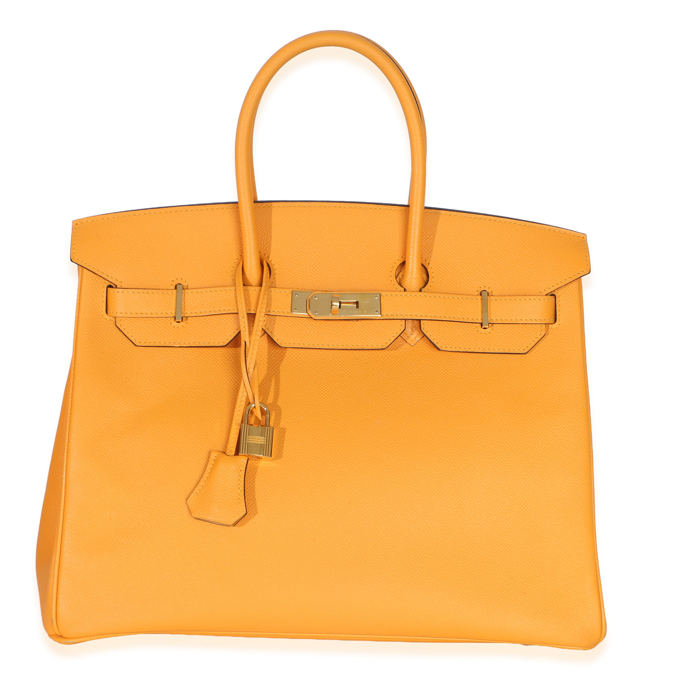 Hermès Jaune Dor Epsom Birkin 35 Ghw Orange; Yellow Leather Handbag
