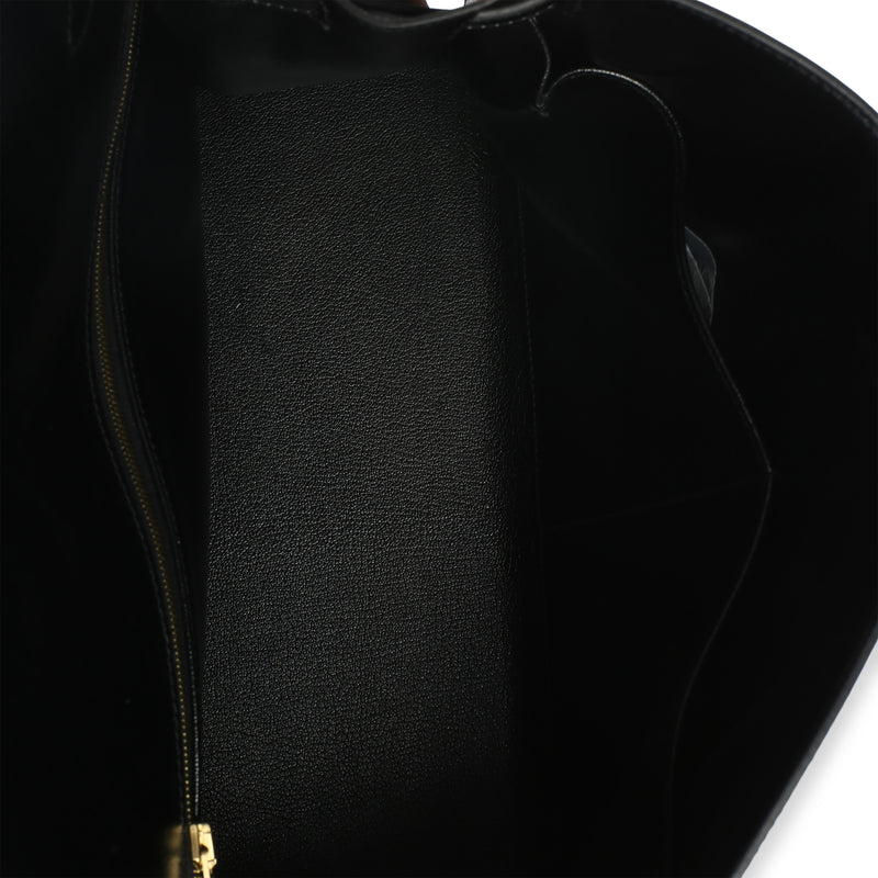 Hermès Vintage Black Box Sellier Kelly 35 Ghw Leather Handbag