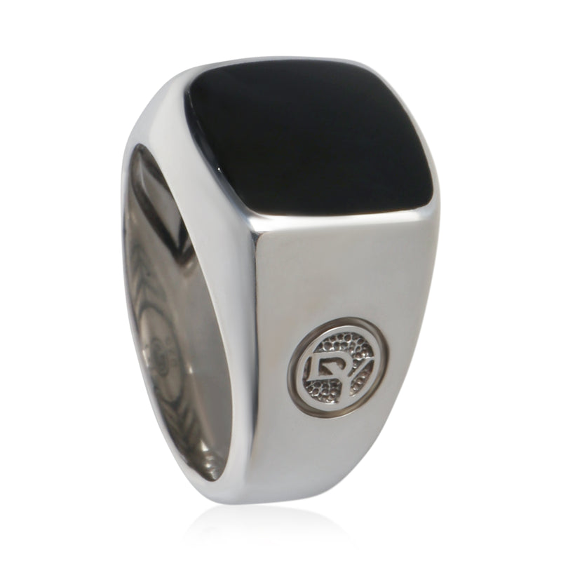 David Yurman Sterling Silver Onyx Signet Ring 925