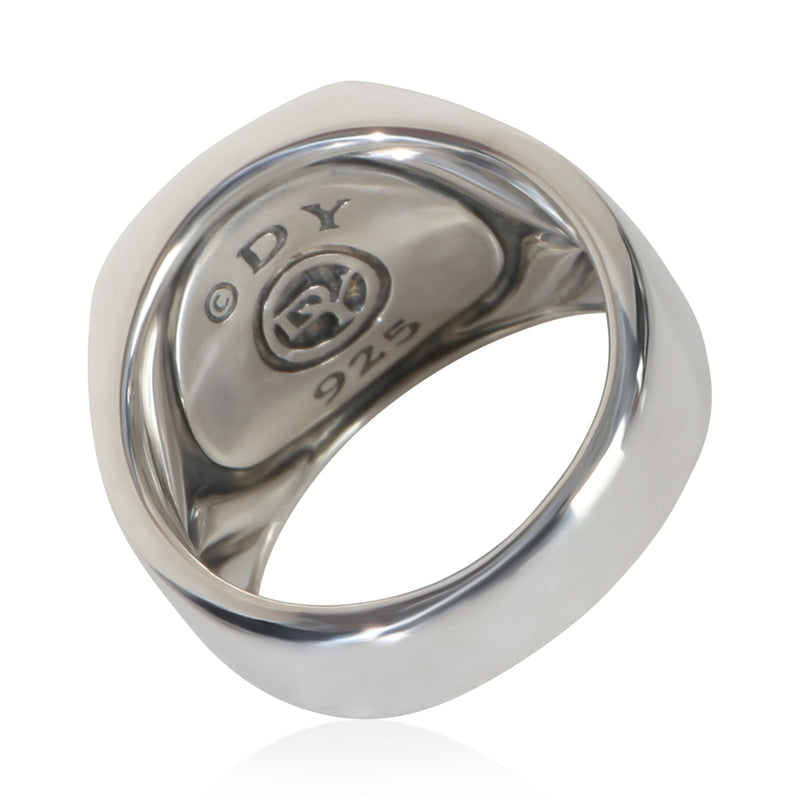 David Yurman Sterling Silver Onyx Signet Ring 925