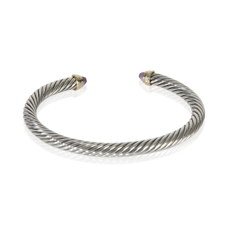 David Yurman Sterling Silver Amethyst Cable Classic Bracelet 925