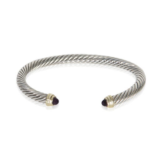 David Yurman Sterling Silver Amethyst Cable Classic Bracelet 925