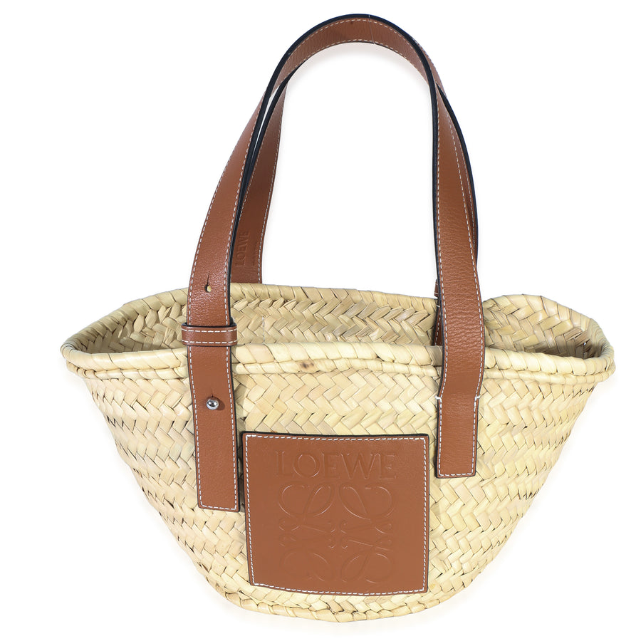 Loewe Natural Tan Raffia Small Basket Bag Beige, Brown Straw/raffia Handbag