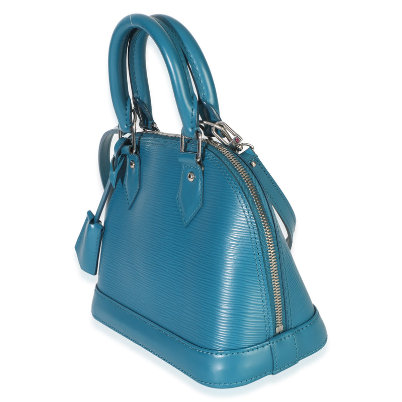 Louis Vuitton Cyan Epi Alma Bb Blue Leather Bag